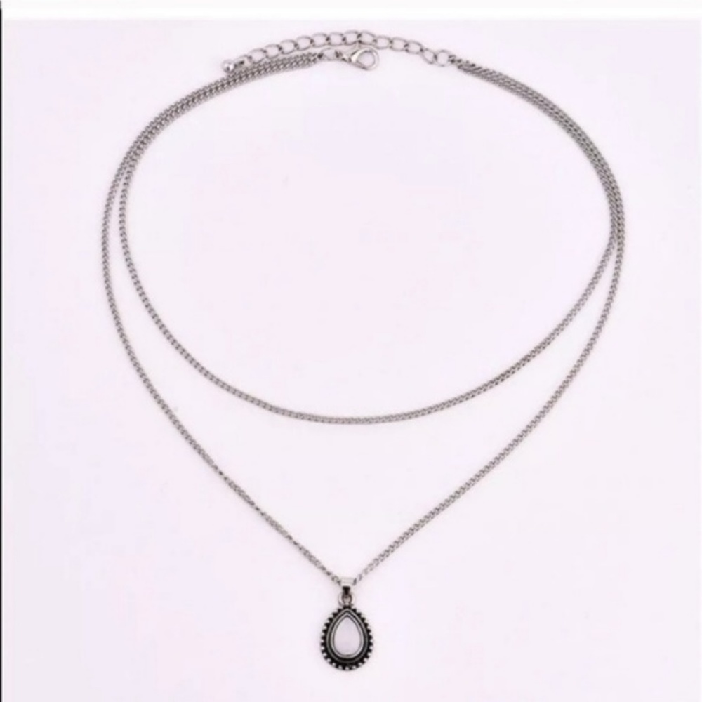 Women  Retro Dip Pendant Bohemian Necklace New - Picture 3 of 4